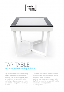Nada Yada Tap Table Product Sheet 2014-11-03_Page_1